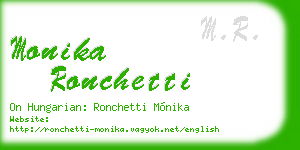 monika ronchetti business card
