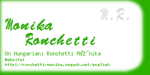 monika ronchetti business card